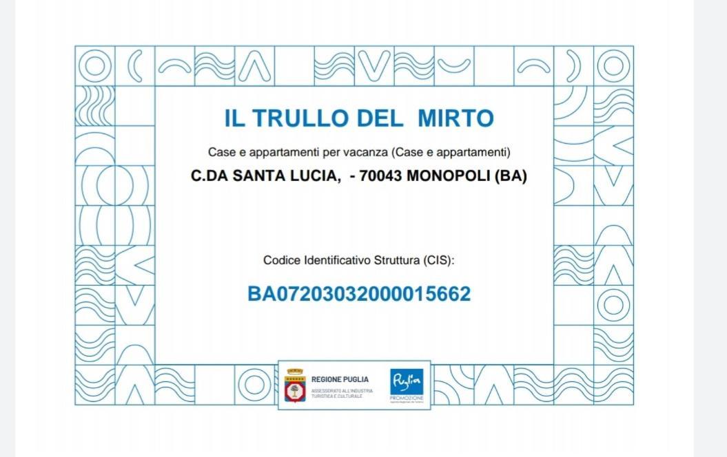 Il Trullo Del Mirto Villa Selva Di Fasano Ngoại thất bức ảnh